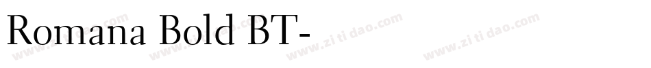 Romana Bold BT字体转换